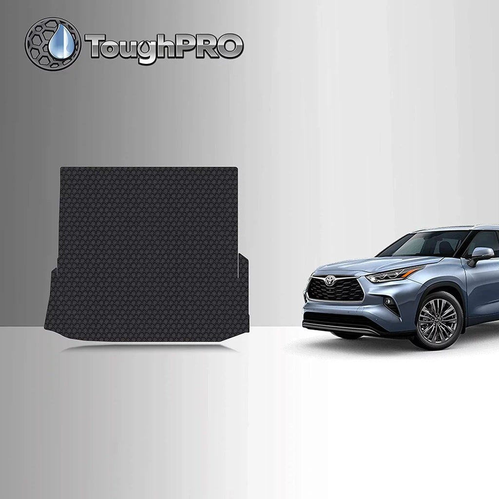 TOUGHPRO Cargo/Trunk Mat Accessories Compatible with Toyota Highlander - 3rd Row Down - All Weather - Heavy Duty - (Made in USA) - 2021