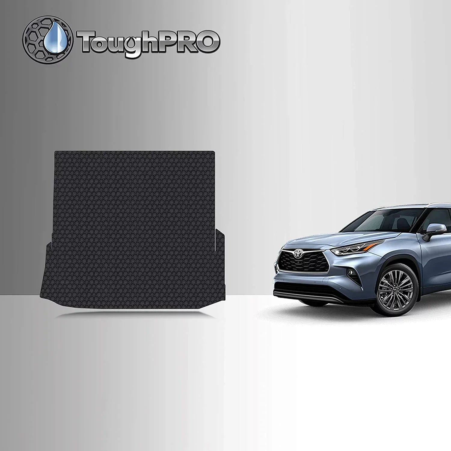 TOUGHPRO Cargo/Trunk Mat Accessories Compatible with Toyota Highlander - 3rd Row Down - All Weather - Heavy Duty - (Made in USA) - 2021