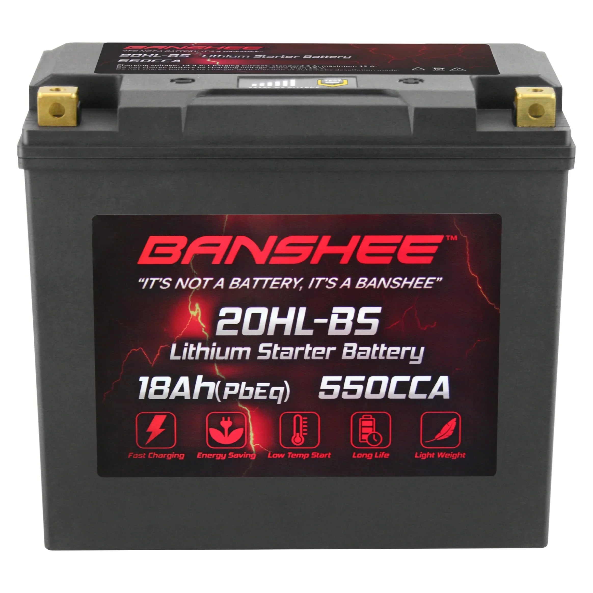 Banshee 20L-BS LiFePO4 Motorsports Battery Compatible with Yamaha XV1700A Road Star 2004 to 2007