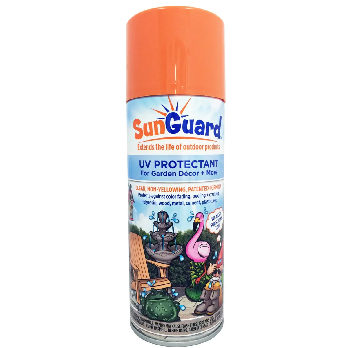 SUNGUARD UV Protectant Spray for Outdoor Decor, Furniture & More (6-Pack) Prevents Fading Peeling and Cracking