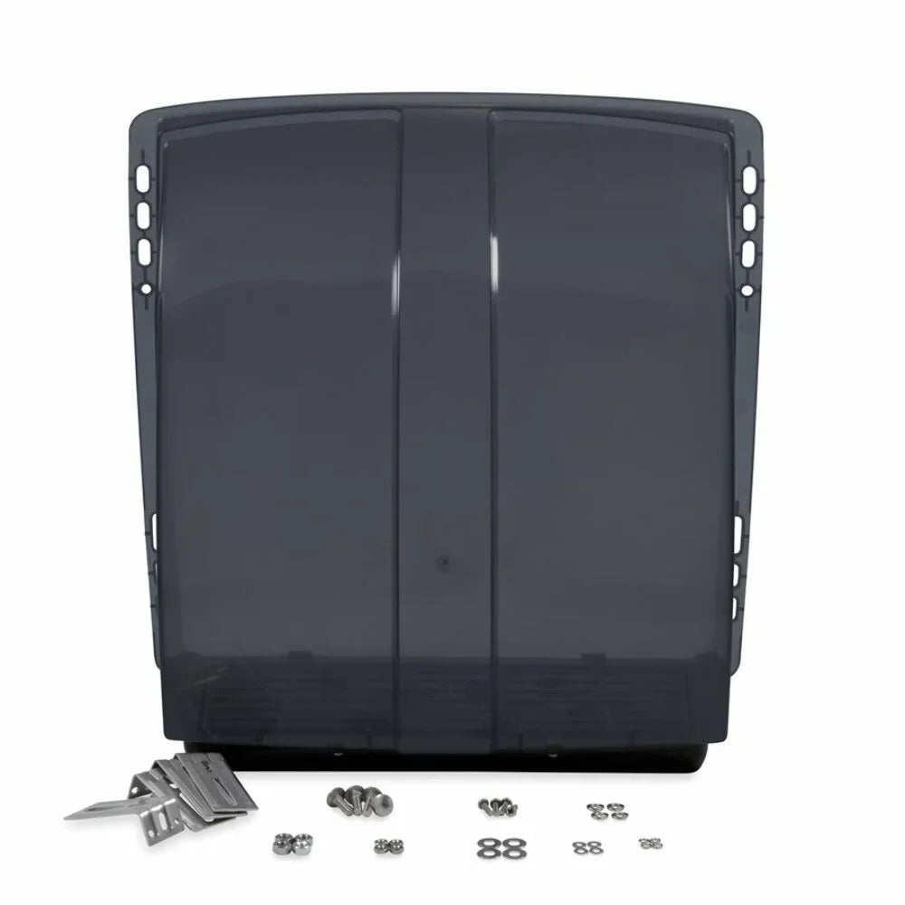 Camco Camper/RV Roof Vent Cover | Features High Flow Ventilation with an Aerodynamic Design, Heavy-Duty UV Stabilized Resin Construction, and Easy Installation | Smoke Grey (40453)