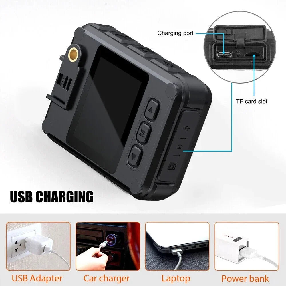 JahyShow Night Vision Body Camera - Mini Camcorder with 1080P Audio Video DVR and WiFi Connectivity