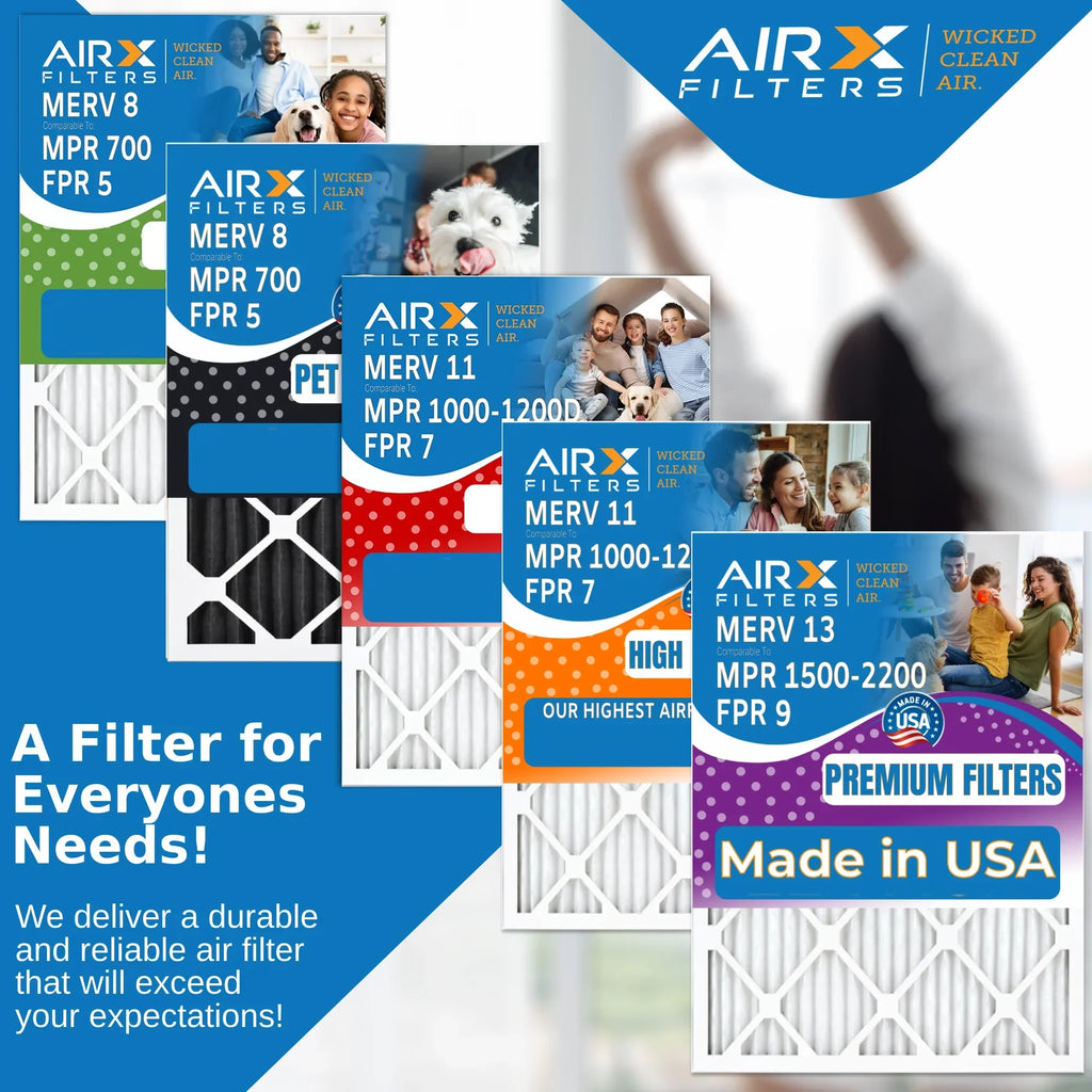 14x25x1 Air Filter Odor Eliminator Carbon Filter MERV 8 Comparable to MPR 700 & FPR 5 AC HVAC Premium USA Made 14x25x1 Furnace Filters by AIRX FILTERS WICKED CLEAN AIR. 6 Pack