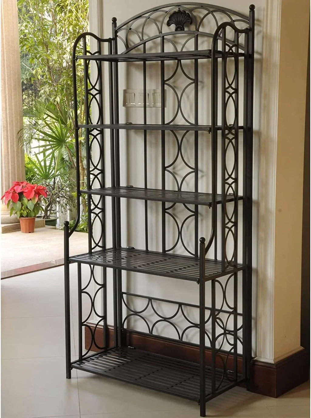 Iron Indoor/Outdoor Bakers Rack Space-Efficient For Cooling Baked Goods, Kitchen, Pantry Or Dining Area Allows For Good Ventilation, 70" D X 32" W X 4"