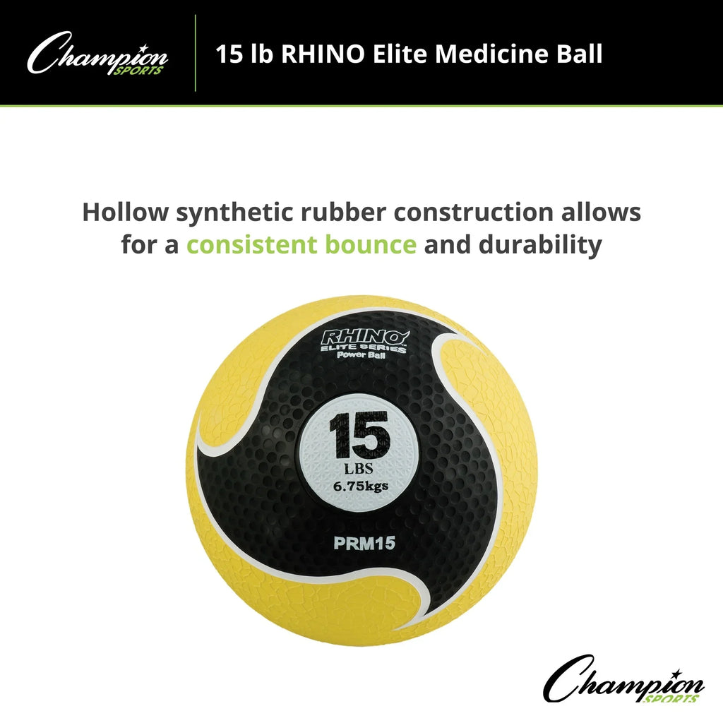 Champion Sports 15lb Rhino® Elite Medicine Ball