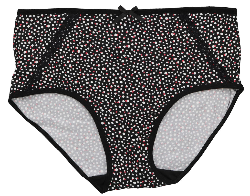 Delta Burke Intimates Women's Plus Size Sexy Classic High Rise Brief Panties (5Pr) (X-Large, Hot Pink Black Florals)