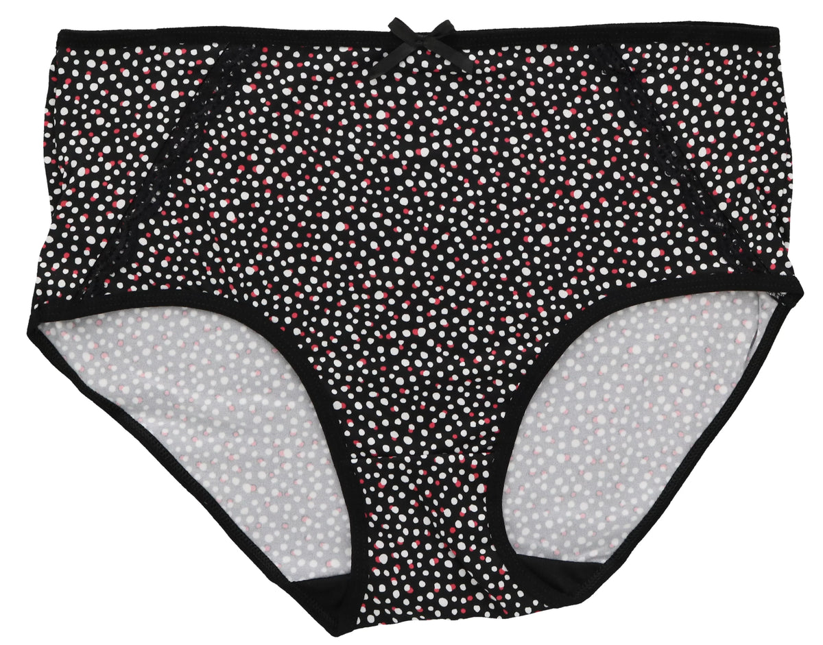 Delta Burke Intimates Women's Plus Size Sexy Classic High Rise Brief Panties (5Pr) (X-Large, Hot Pink Black Florals)