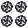 (4 Pack) 4/137 Tusk Wasatch Beadlock Wheel 15x7 5.0 + 2.0 Machined/Black For CAN-AM Defender HD10 Pro DPS 2020-2022