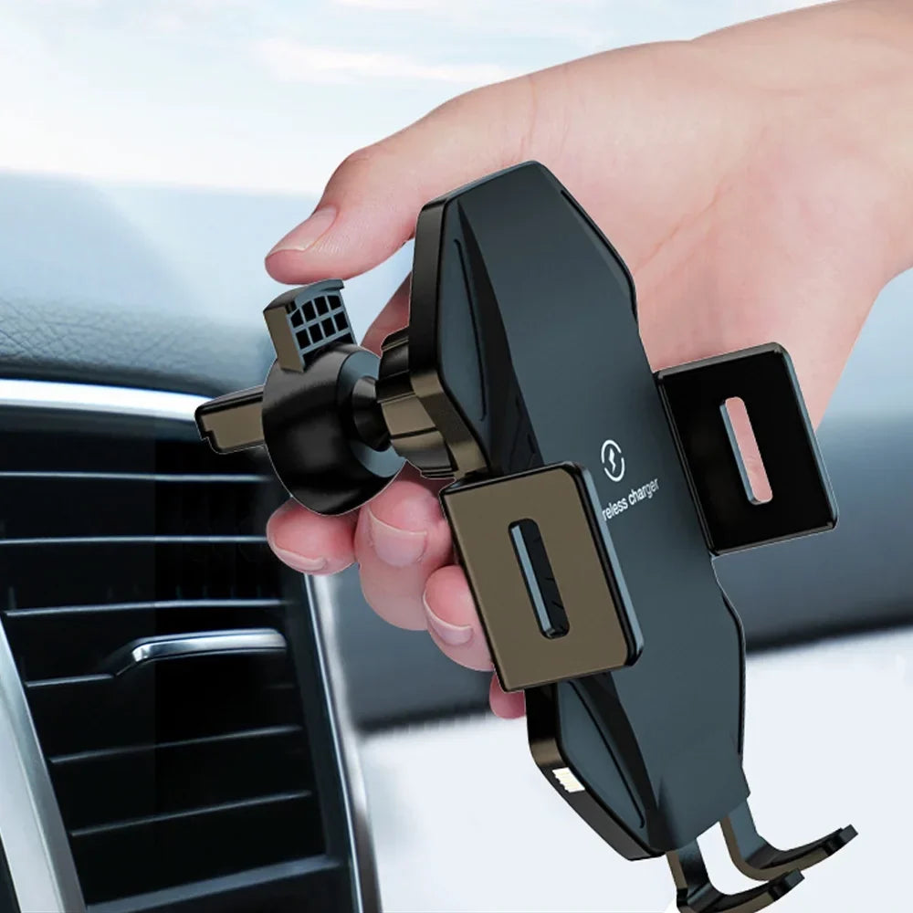 Wireless Car Charger, Saoqi 10W Smart Sensor Auto Clamping Air Vent Dashboard Windshield Car Phone Holder Mount, Compatible for iPhone, Samsung, Google, LG, etc