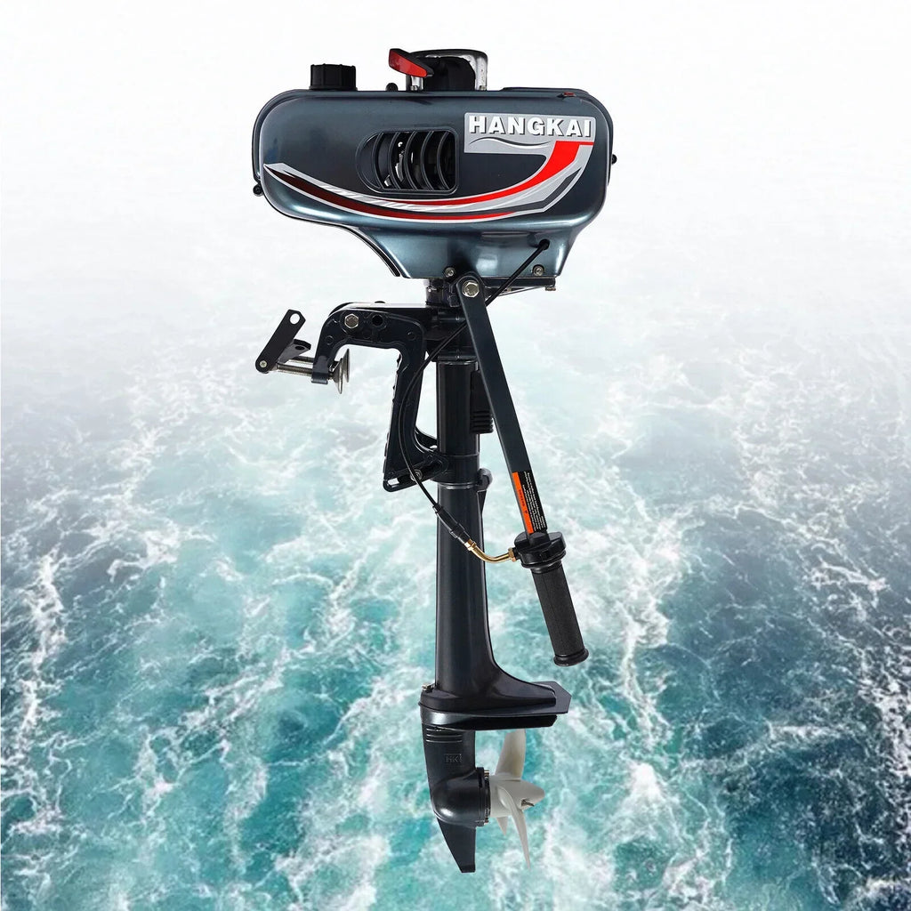 2-Stroke 3.5HP Outboard Motor Fishing Boat Petrol Engine CDI System 10 Km / H