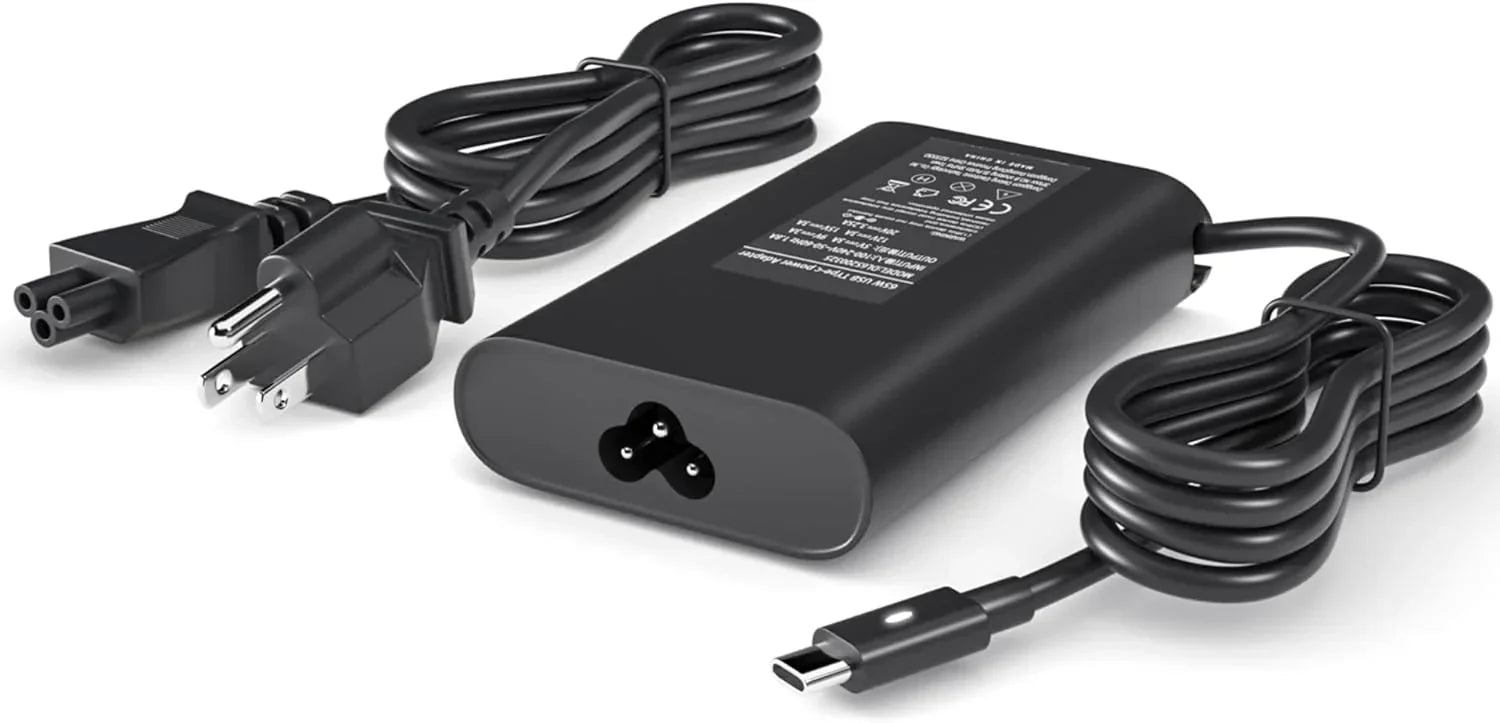 65W USB Type C Laptop Charger for Dell Latitude 5420 5520 5290 7390 7420 7370 7400 5320 XPS 13 7390 9350 9380 9370 9360