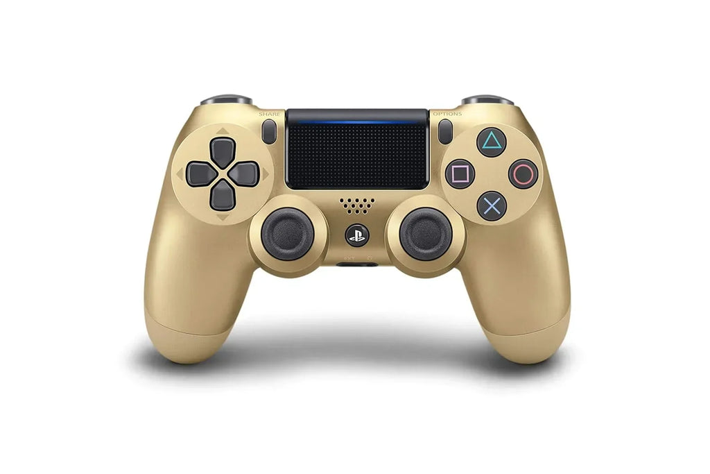 PlayStation 4 DualShock Wireless Controller Bundle - Gold Blue - With Earbuds Like New with BOLT AXTION
