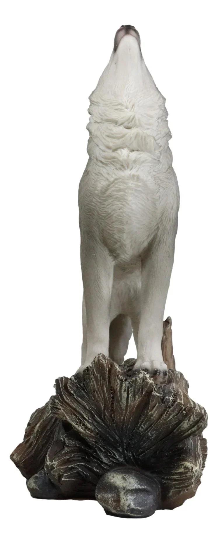 Large Cries Of The Night Howling Alpha Gray Wolf Statue 12"H Spirit Wolves Decor