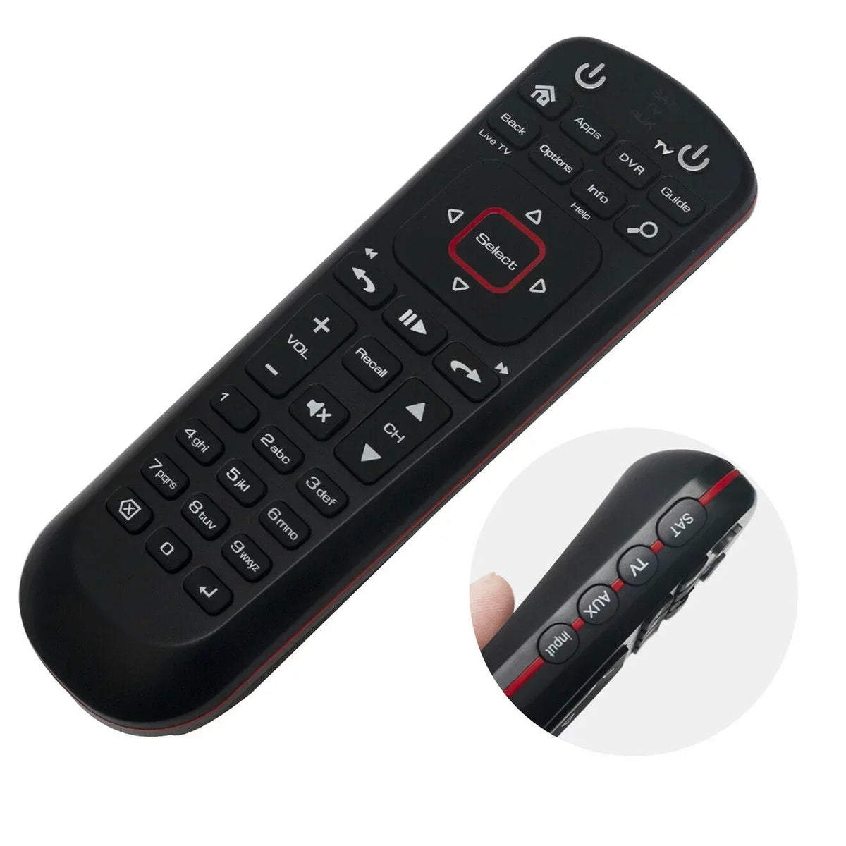 New Replaced Remote Control for Dish 52.0 Satellite Receiver w SAT TV AUX Mode