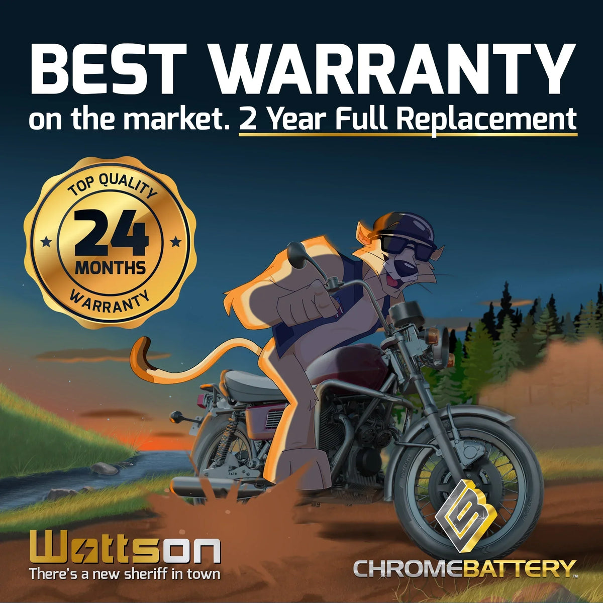 Chrome Battery Y50-n18l-a3 (50-n18l-a3 12 Volt,20 Ah, 260 Cca) Power Sports Battery replaces Gtx18l-bs M6250h 44006