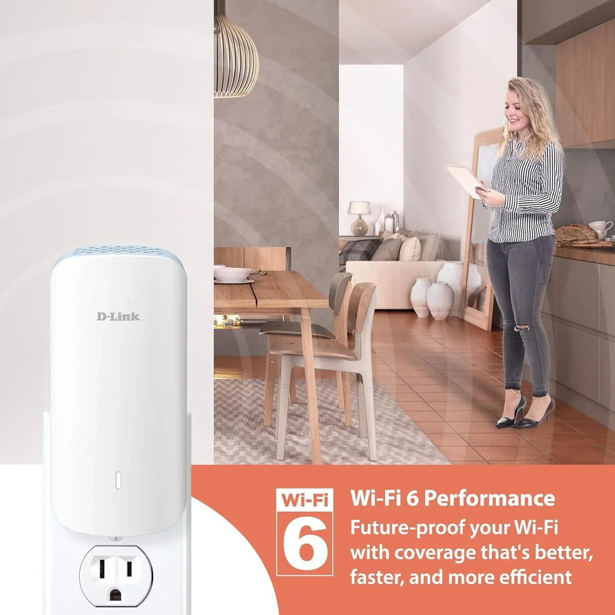 D-Link AX3000 Mesh WiFi 6 Range Extender | 1x Gigabit LAN Port | AI | Cover up to 2300 Sq. ft (E30)