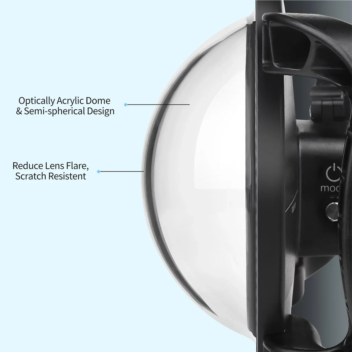 SHOOT Dome Port,Dsfen Case Camera Case 180° Wide 9 10 45m Waterproof 180° Dual Handle Port Camera Dual Handle Port Waterproof Case Camera Case 45m Port 9 Camera Mashem
