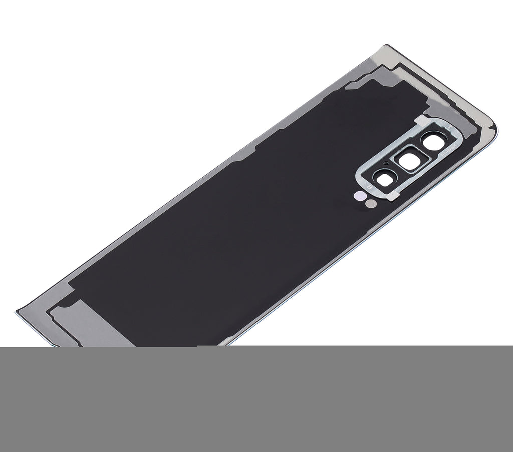 Replacement Back Cover Glass With Camera Lens Compatible For Samsung Galaxy Fold 4G (F900) (Aftermarket Plus) (Space Silver)