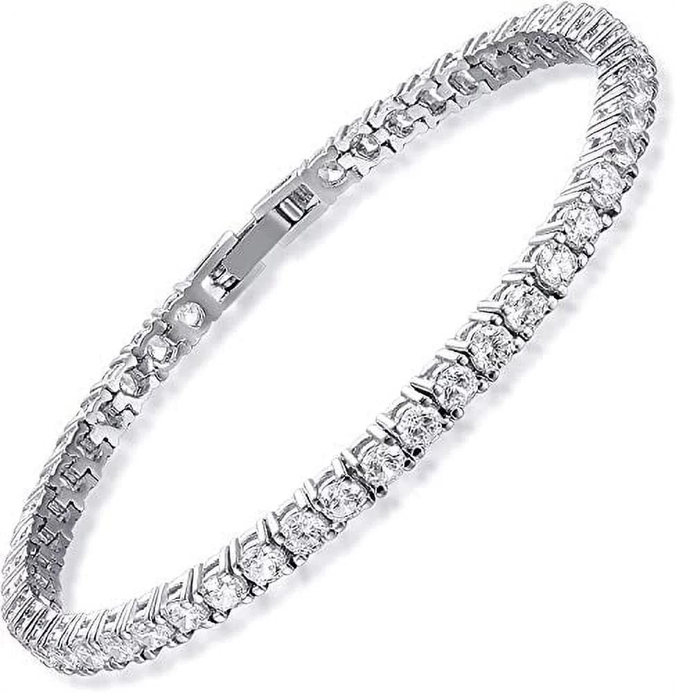 Charles Raymond Women's Big Rocks Blinged Out Bezel Colored Dial with Roman Numerals Fully Iced Out Hip Hop Wristwatch and Sparkling Tennis Bracelet Set - ST10327LA (TLA Silver - Burgundy)