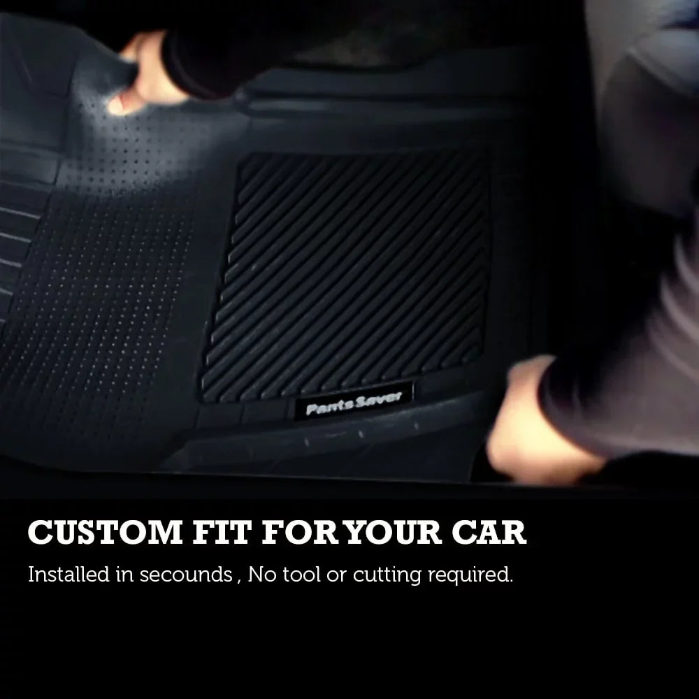 PantsSaver Custom Fit Automotive Floor Mats for Dodge Grand Caravan 2021 All Weather Protection for Cars, Trucks, SUV, Van, Heavy Duty Total Protection Black
