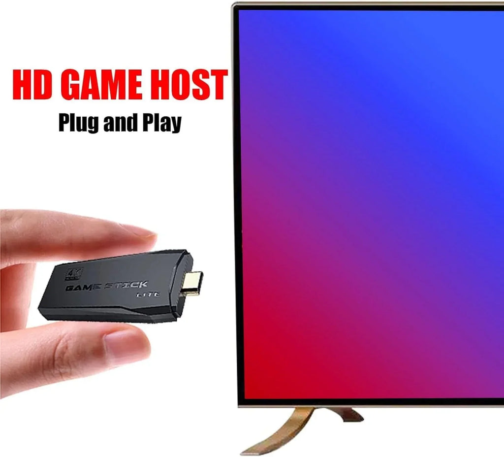 Nostalgia Stick Game - Ultimate Retro Game Console : 20000+ Games , 9 Classic Emulators, 4K Output, Dual 2.4G Wireless Controller,High Sensitivity.
