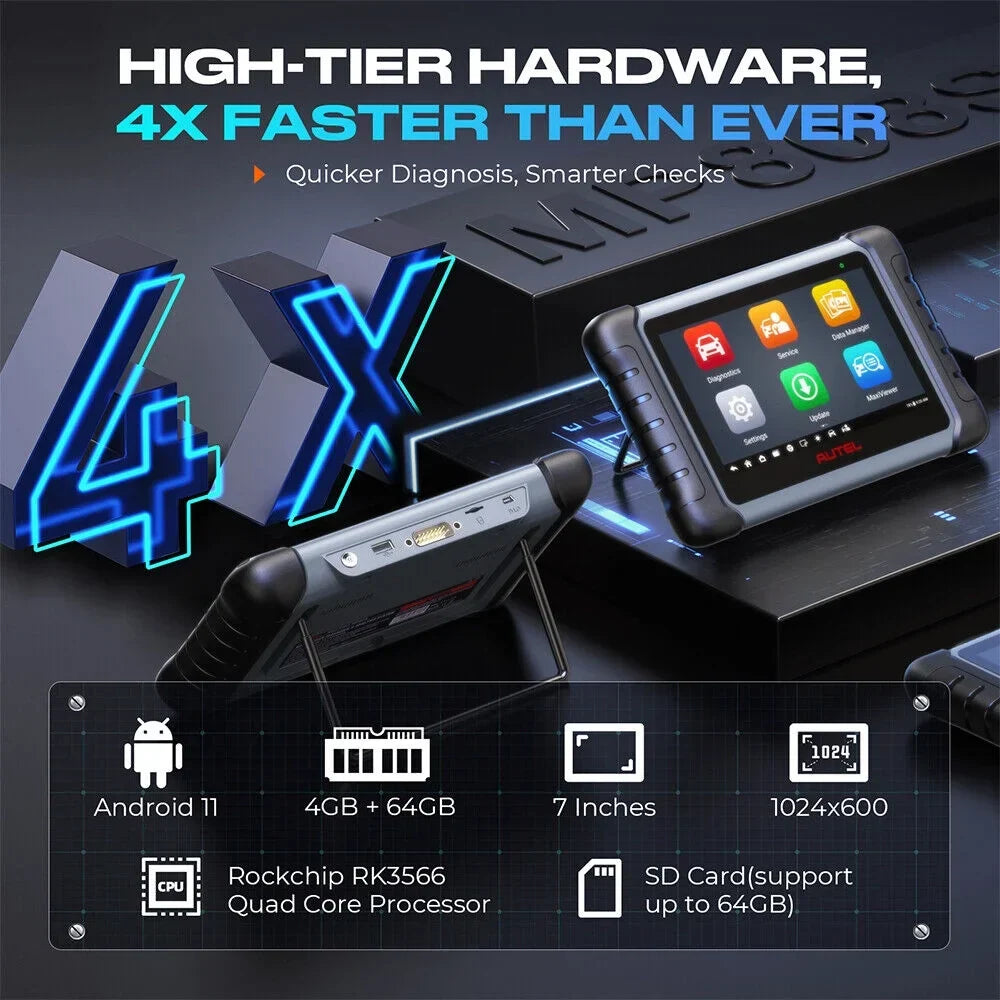 Autel Scanner MaxiPRO MP808S Car Diagnostic Scan Tool All System Diagnostics ECU Coding, Active Test, 36+ Service, Upgraded of MP808/ MP808BT/ MK808