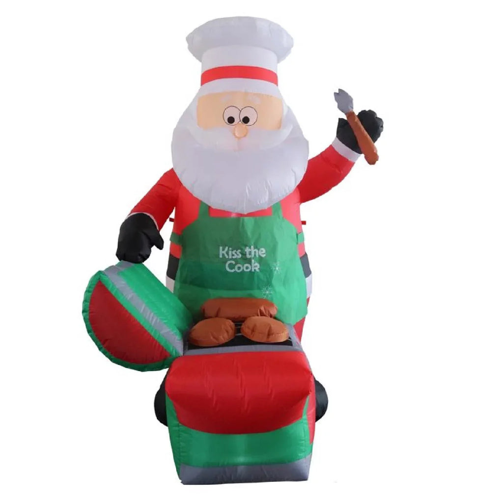 Celebrations 9080574 6 ft. Santa Barbequing Inflatable