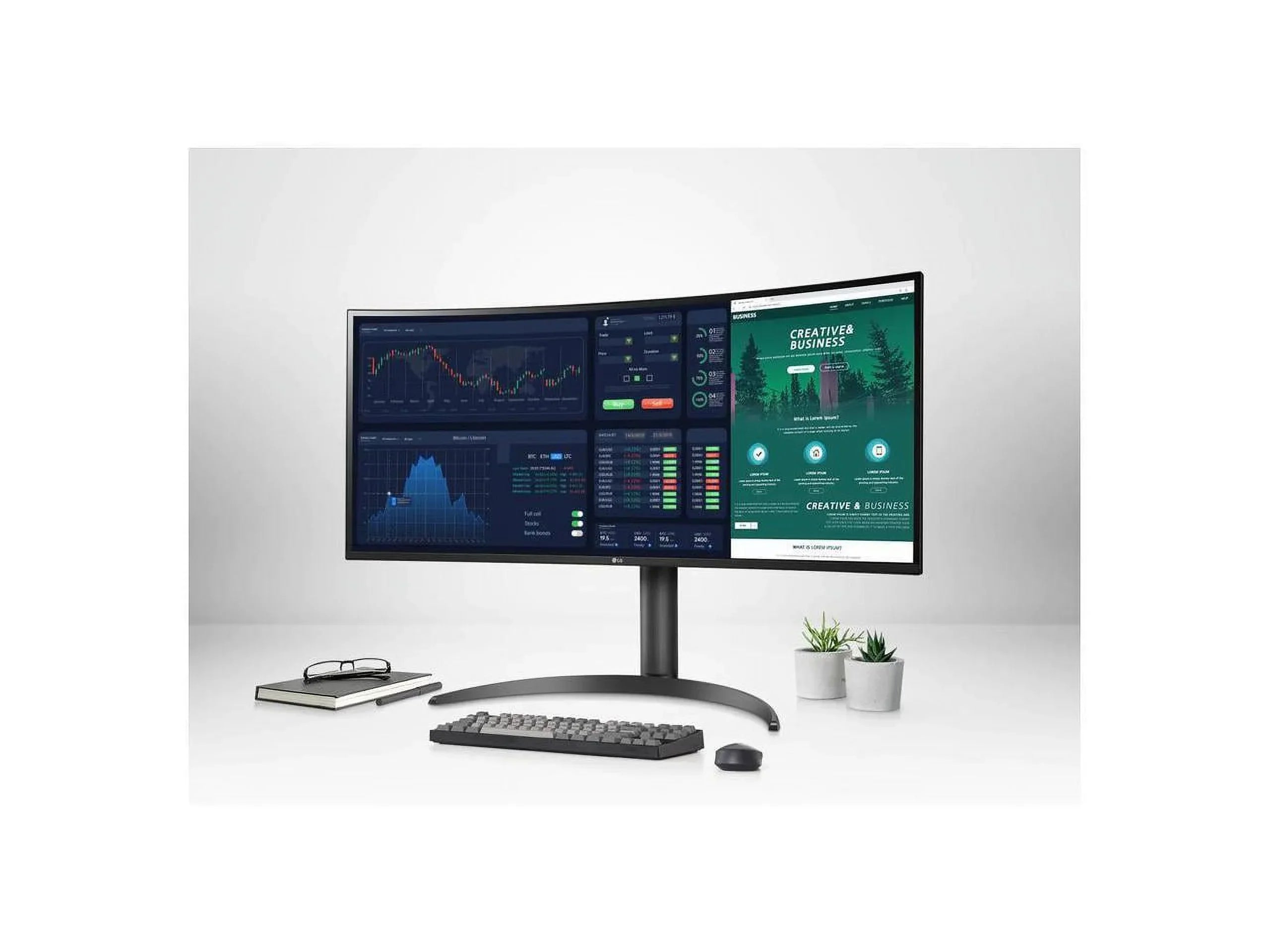 LG Ultrawide 34BP85CN-B 34" UW-QHD Curved Screen Edge LED Gaming LCD Monitor - 21:9 - Glossy Black, Black Hairline, Textured Black - 34" Class - In-plane Switching (IPS) Technology - 3440 x
