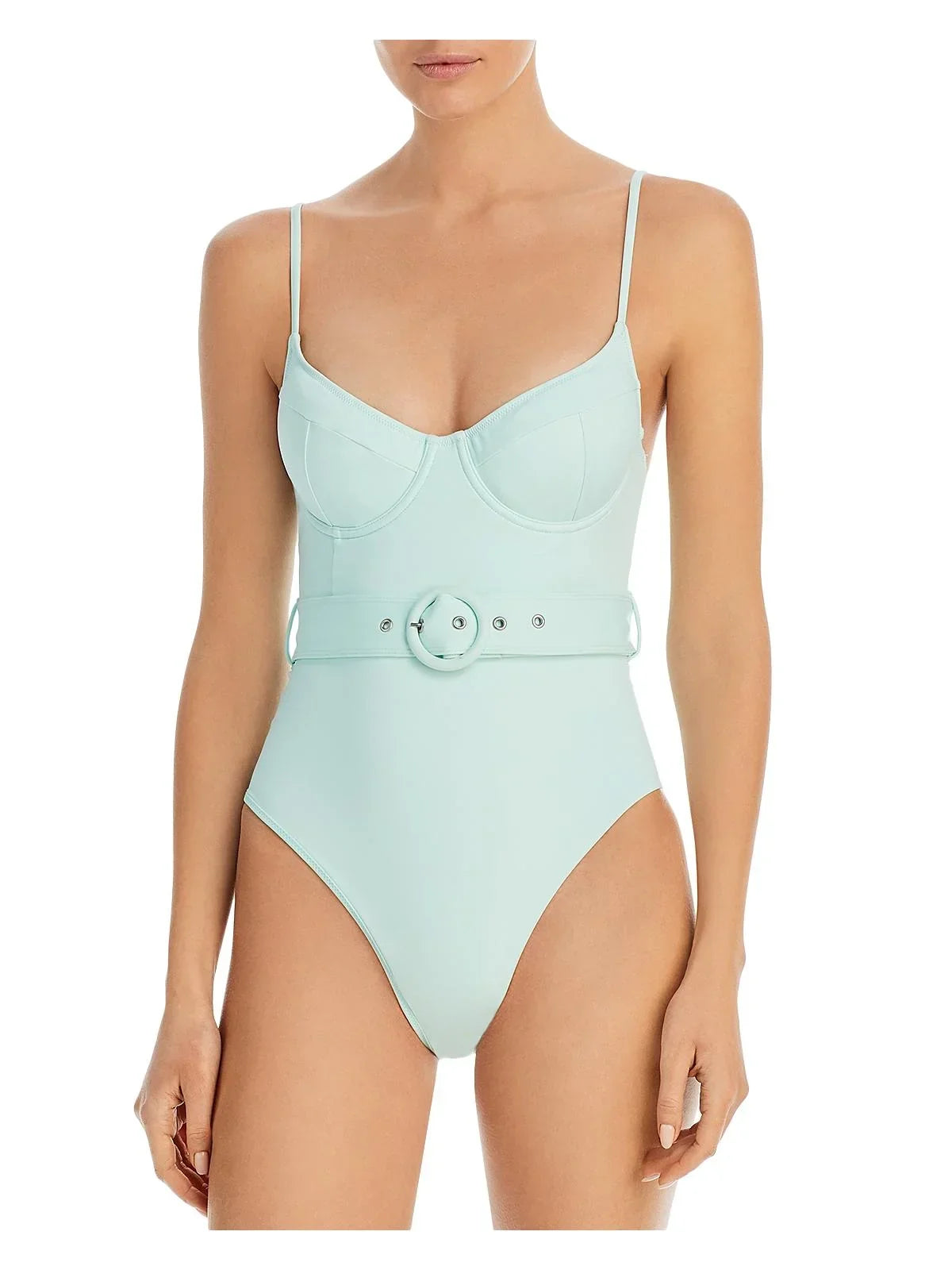 Jonathan Simkhai Womens Buckle Nylon One-Piece Swimsuit