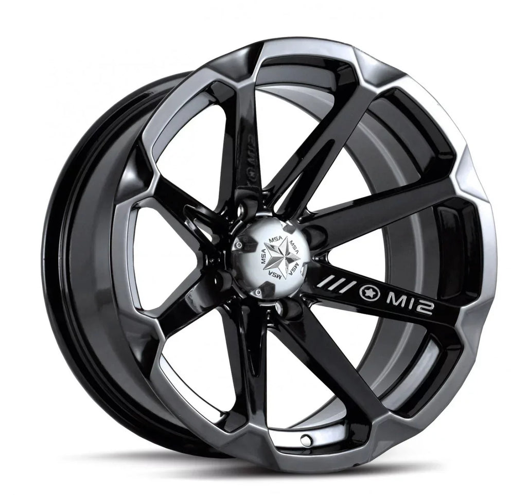 MSA Black Diesel 14" Wheels 28" Versa Cross V3 Tires Honda Pioneer