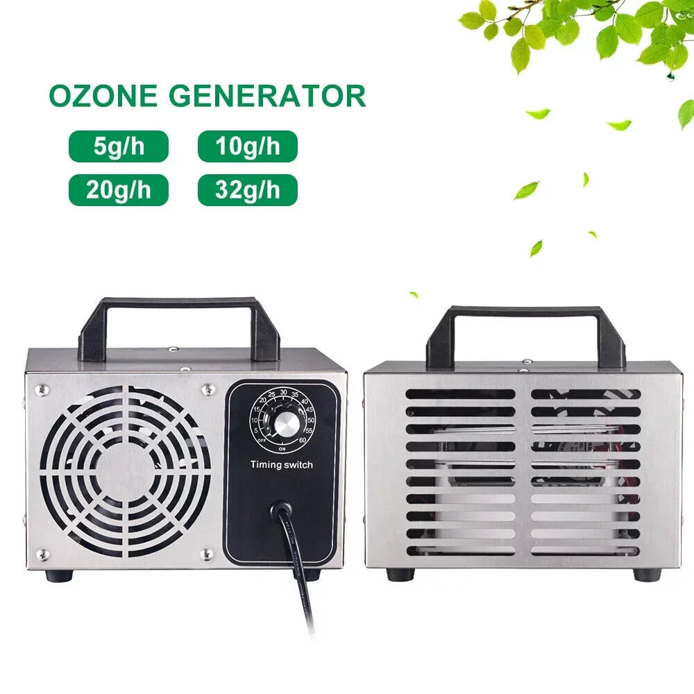 Kydely Room Ozone Machine Glossy Steel Finish 41dB - Eliminate Smoke, Dust & Pollutants with Powerful Ozone
