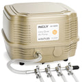 INCLY 7W Aquarium Air Pump 245 Gallon with 4 Adjustable Filter Outlet, Commercial & Quiet Water Hydroponics Oxygen Bubbler for Fish Tank Pond Air Stone
