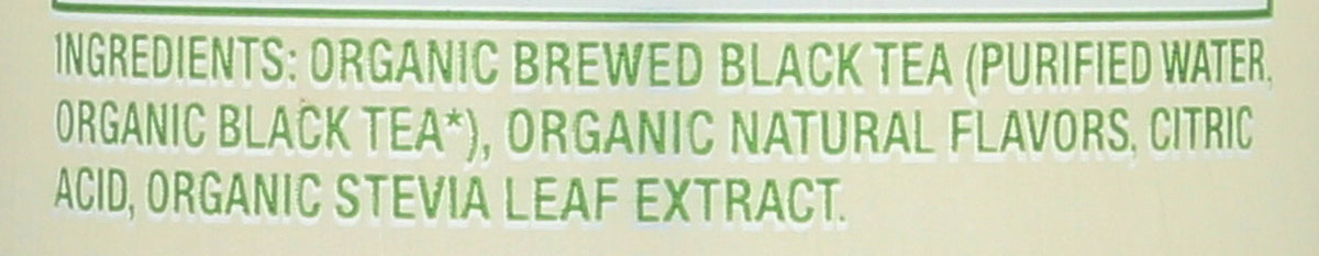 Zevia Organic Caffeine Free Lemon Sweetened Black Tea, 12 Fluid Ounce -- 12 per Case.