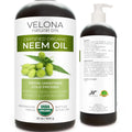 Velona Neem Oil USDA Certified Organic - 32 oz | 100% Pure and Natural Carrier Oil | Virgin, Unrefined, Cold Pressed | Hair, Body and Skin Care | Use Today - Enjoy Results