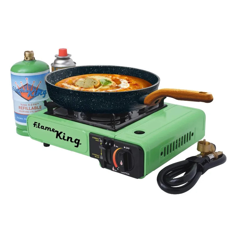 Portable Multi Fuel Butane or Propane Camping Stove Burner with Carry Case