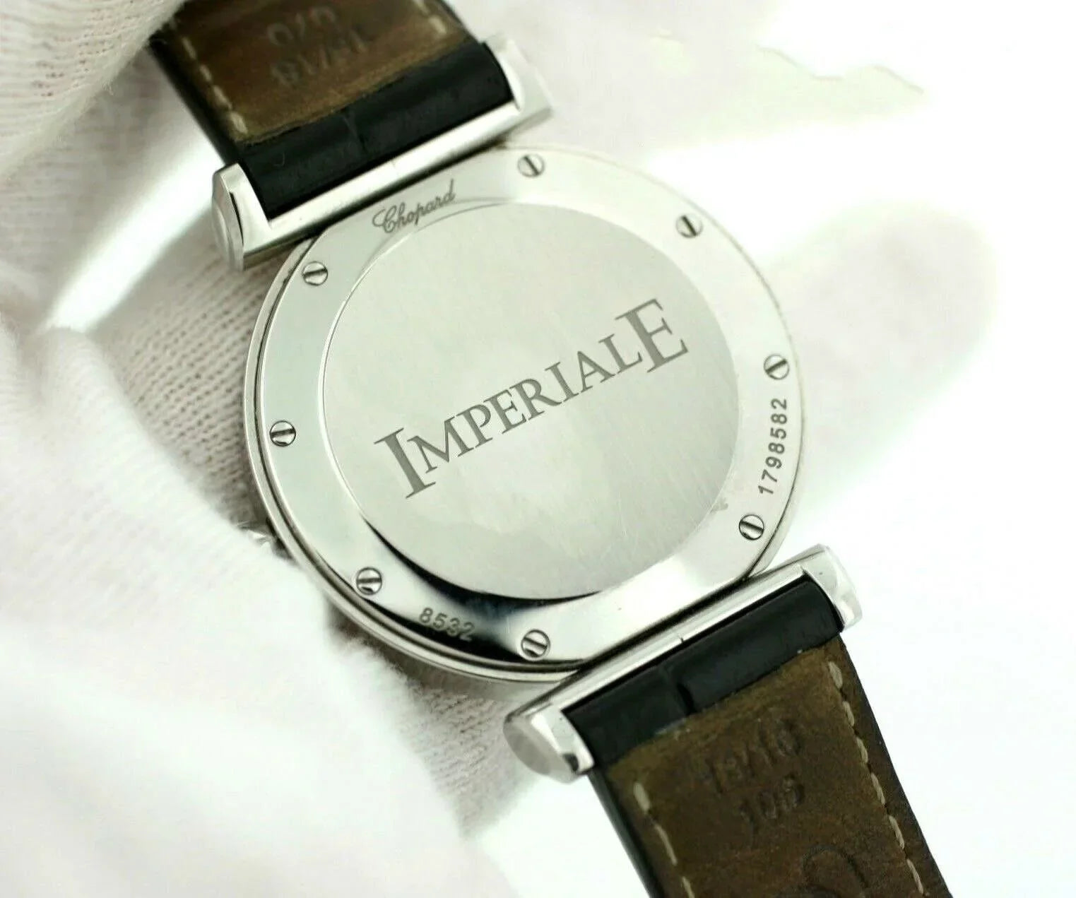 Chopard 8532 ImperialE 36mm Black Leather Steel Swiss Quartz Women's Watch W/B/P