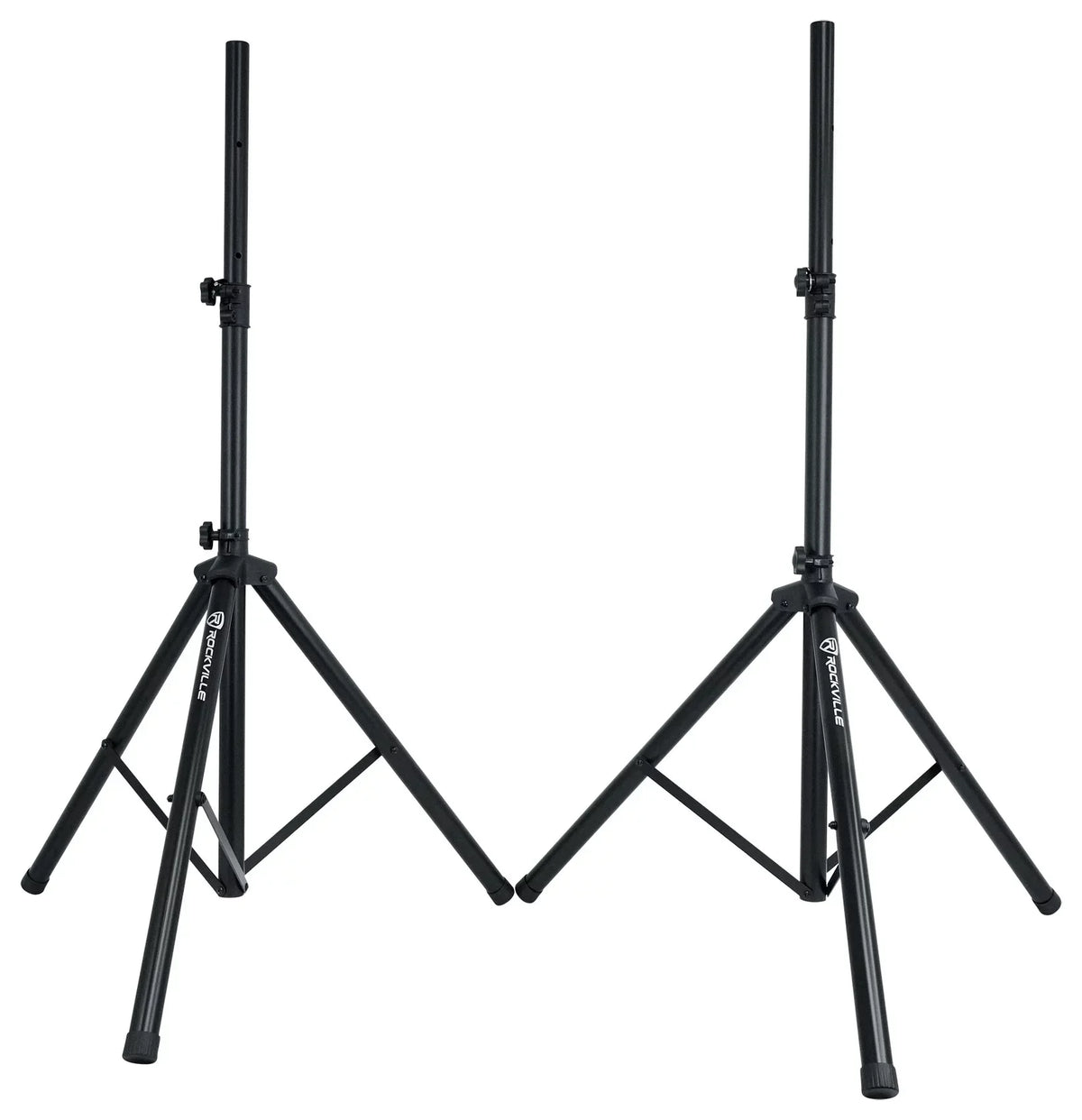 Rockville RPG122K 12" Portable PA System 2 Powered Speakers Bluetooth+Mic+Stands