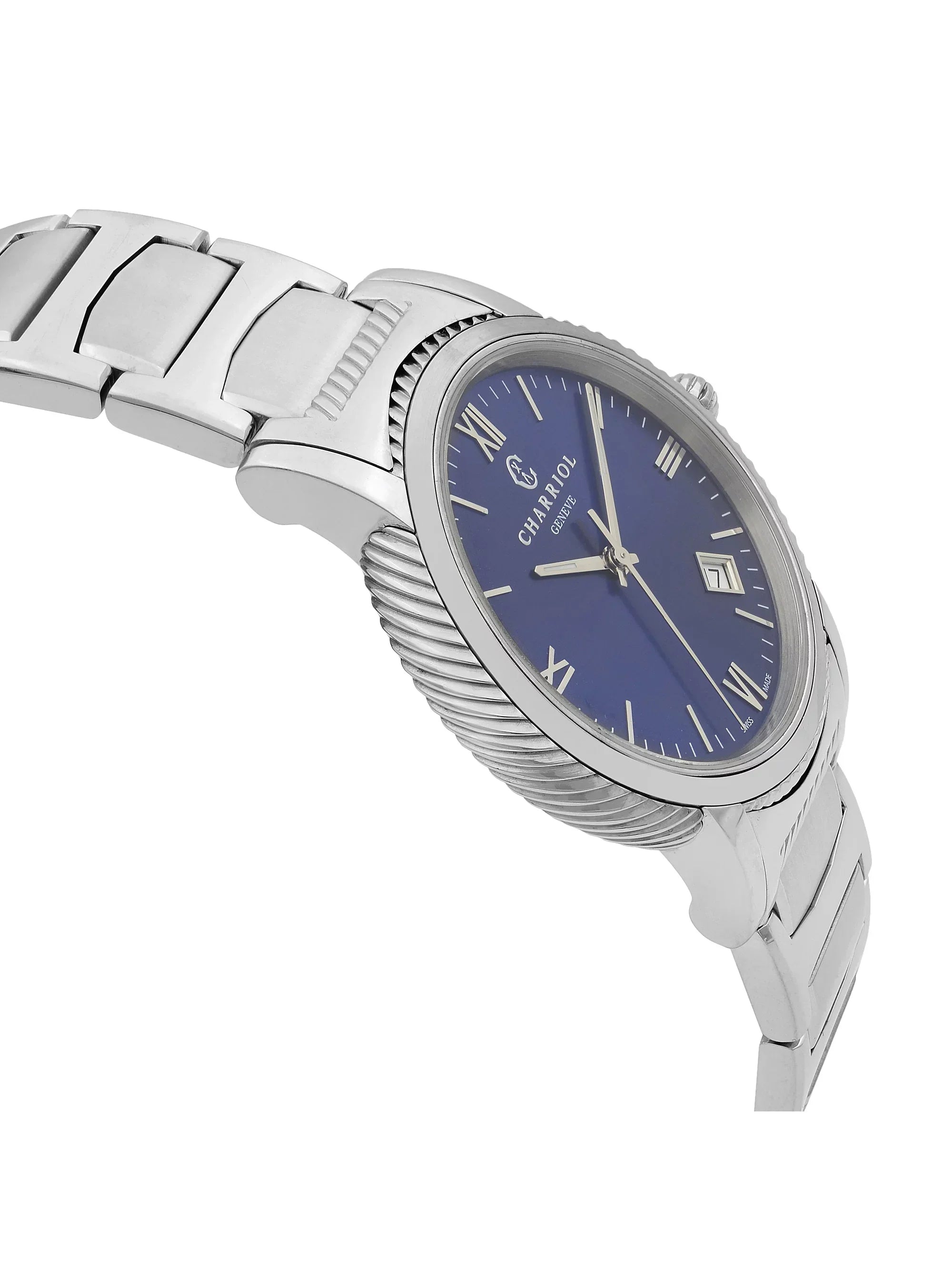 Charriol Parisii 40mm Stainless Steel Blue Dial Quartz Mens Watch P40S2.930.002
