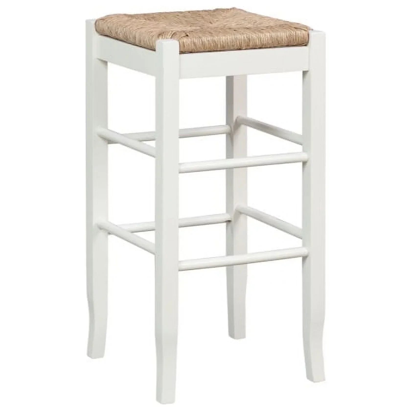 29" SQ Rush Stool, White