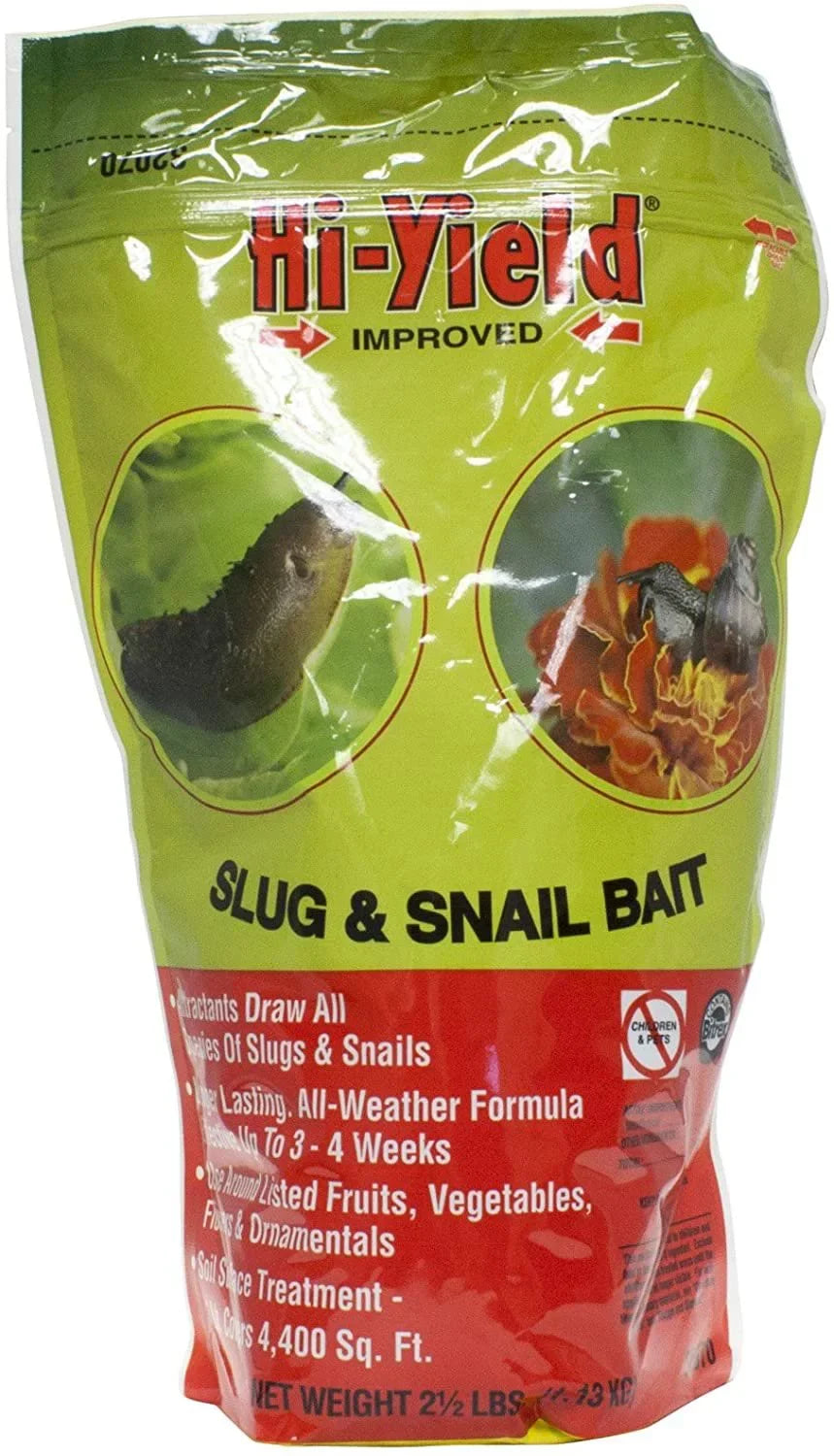 3 bags Hi-Yield 32070 2.5 LB, Improved Slug & Snail Bait / Killer