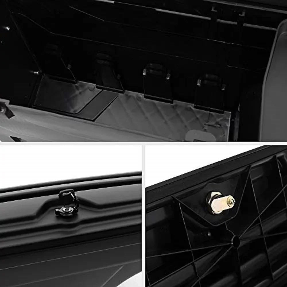 PIT66 Truck Bed Storage Box Toolbox Driver Left Side LH Fit for Toyota Tacoma 2005-2020 Black