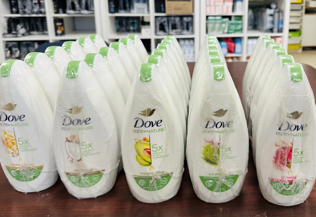 DOVE BODY WASH ASSORT 5 SCENTS "INV AWA GLO REP RES" 400ML/13.5 OZ EACH (5PK)