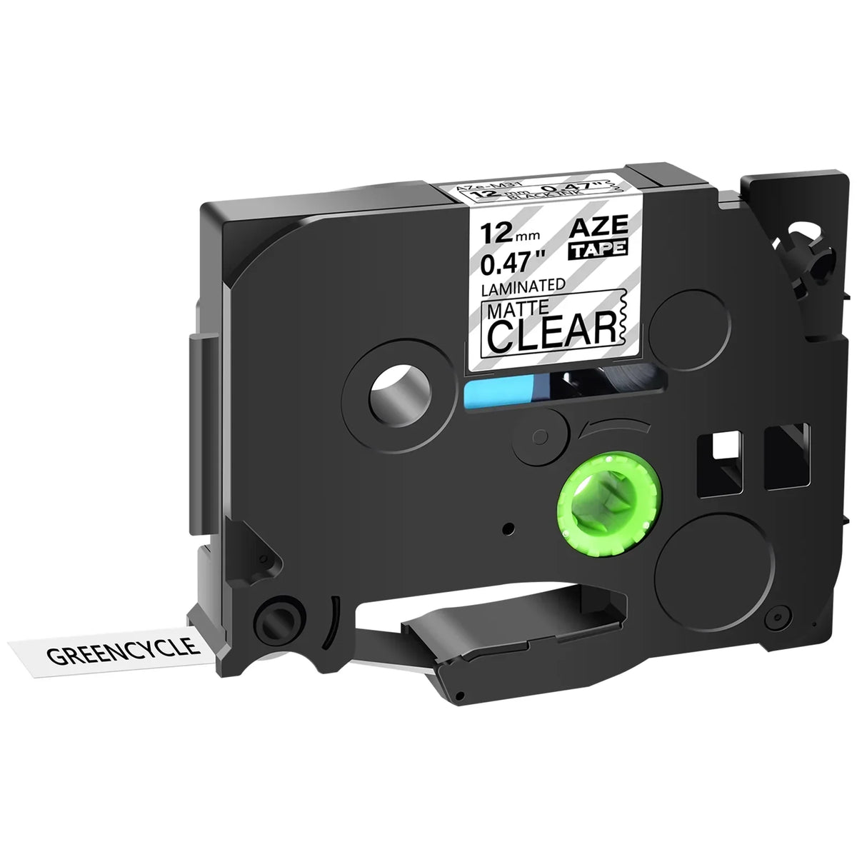 GREENCYCLE 30PK Compatible for Brother P-touch Black on Matte Clear 12mm 0.47" TZe-M31 TZ-M31 TZM31 TZeM31 Laminated Label Tape