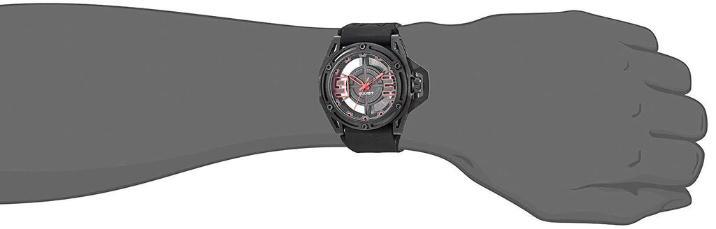 NYC' Quartz Stainless Steel and Silicone Casual Watch, Color:Black (Model: 2X1-004)