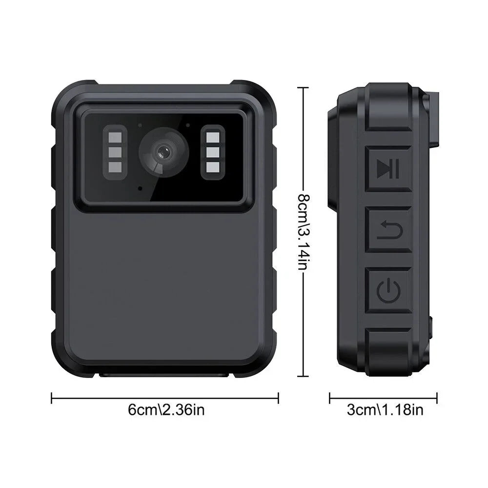 JahyShow Night Vision Body Camera - Mini Camcorder with 1080P Audio Video DVR and WiFi Connectivity