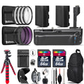 Battery Grip for Canon 5D Mark III / 5DS + 2x LP-E6 Battries  + 128GB Kit - 77mm