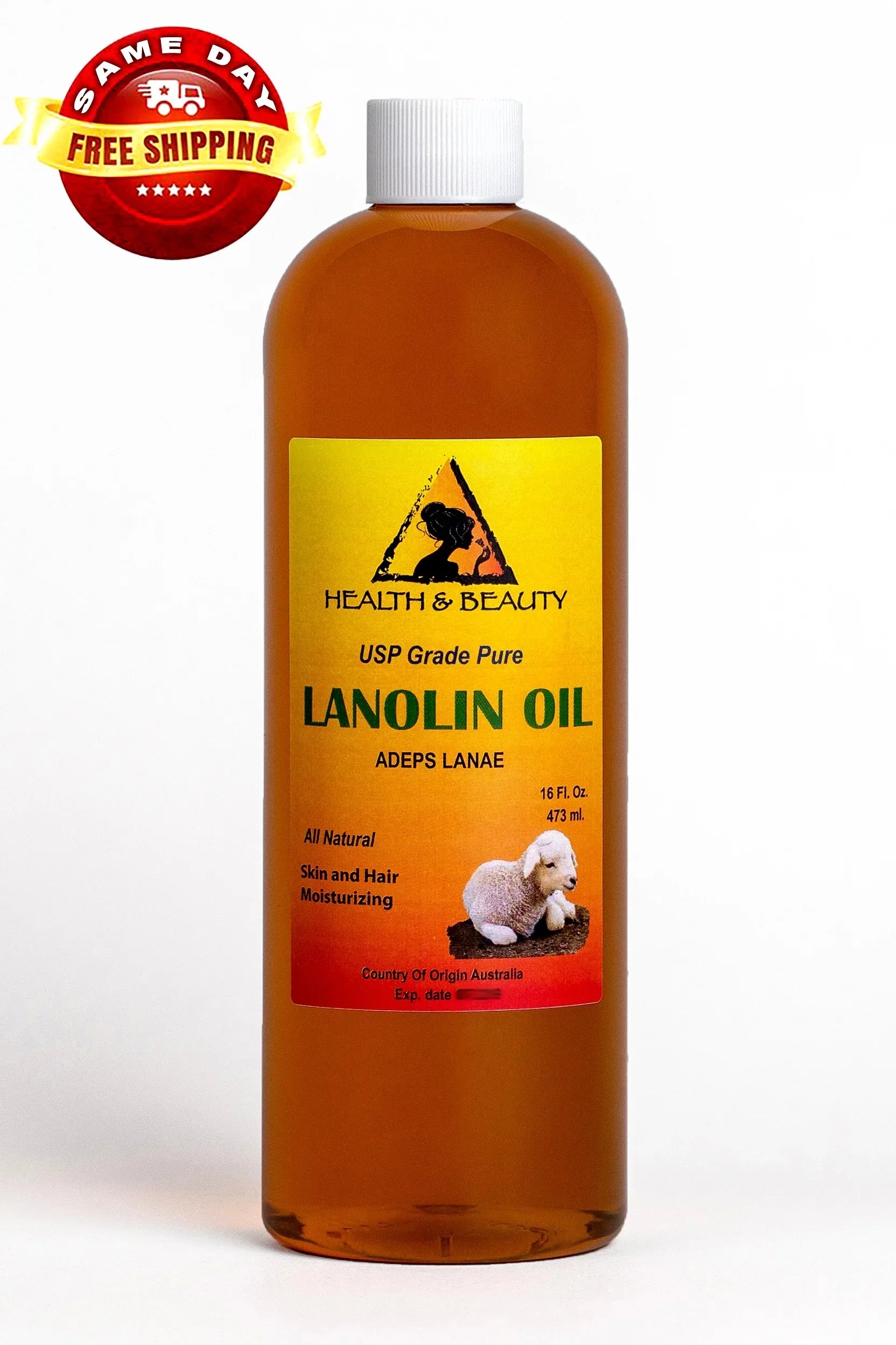 LANOLIN OIL USP GRADE PHARMACEUTICAL SKIN HAIR LIPS MOISTURIZING 100% PURE 64 OZ