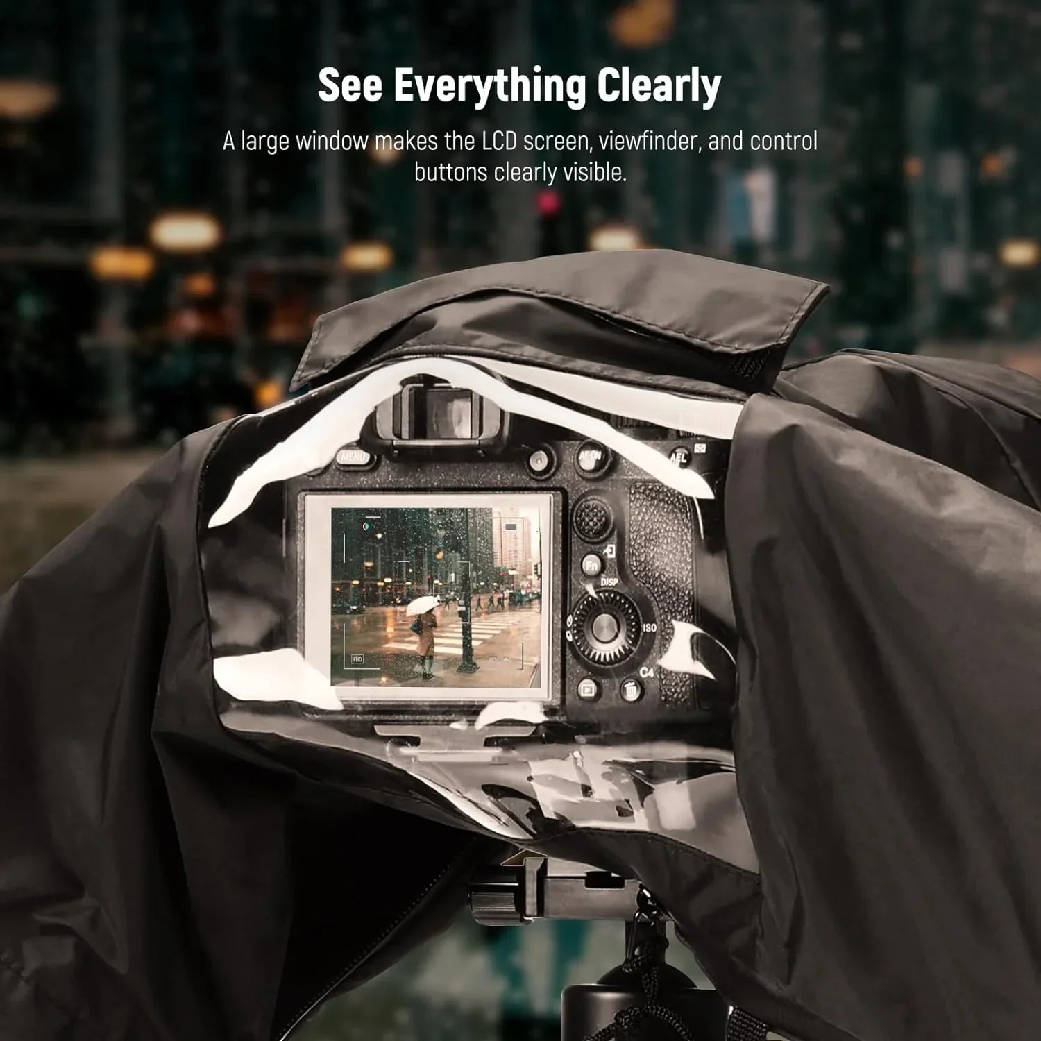 NEEWER Camera Rain Cover, Mini Size Durable Nylon Raincoat Compatible with Canon Sony Nikon DSLR Mirrorless Vlog Camera