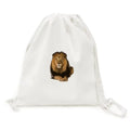 Feline Lions Lie Fierce Art Deco Fashion Backpack Canvas Drawstring Reusable Mesh Shopping Bag