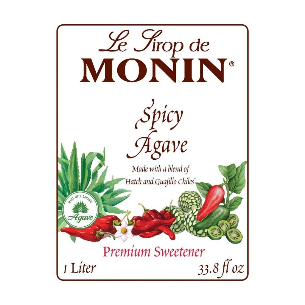 Monin Spicy Agave Sweetener - Bottle (1 Liter)